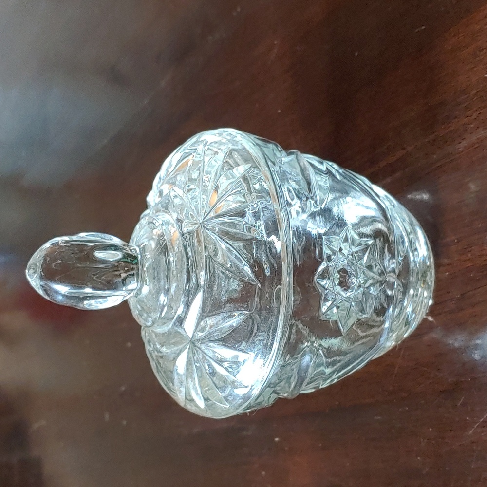 Anchor Hocking Star of David Sugar Bowl with lid Vintage Glassware